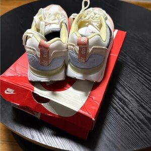 Nike Kids White and Peach Sneakers